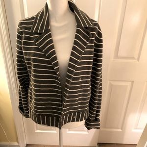 French terry striped loft jacket.